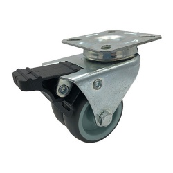 light duty TPR top plate swivel twin caster