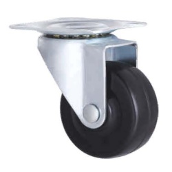 1 Series hard rubber top plate swivel caster