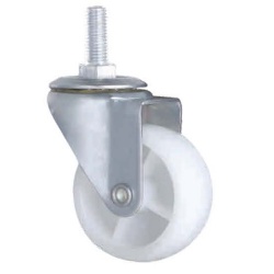 1 Series Screw stem White PP swivel caster