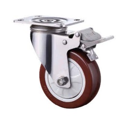 S2 Series Stainless Steel PU Swivel caster